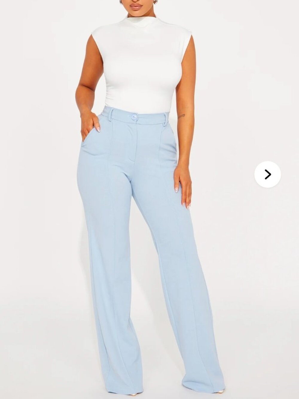 Fashion Nova Heidi Wide Leg Trouser Pant (M)